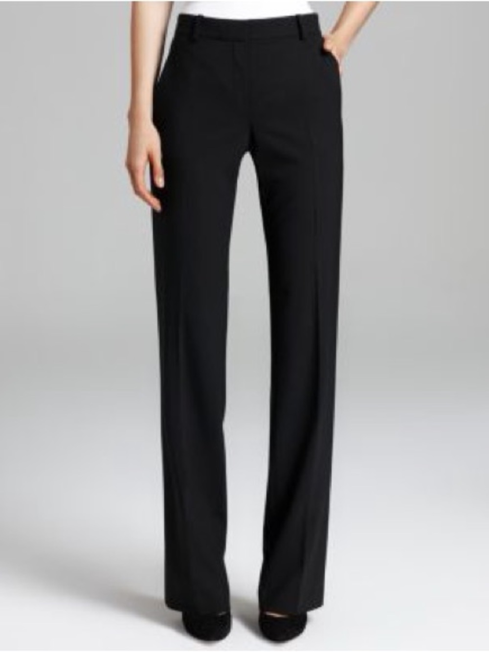 Theory Emery Low Rise Black Trousers